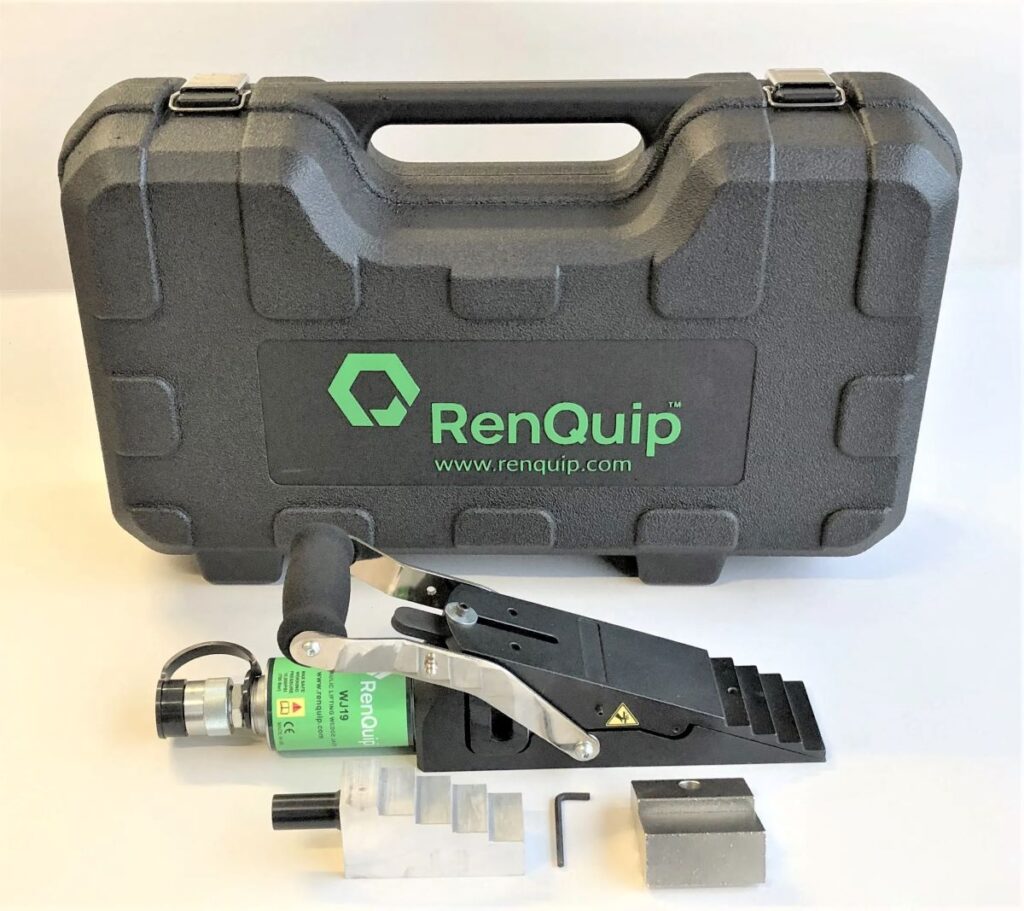 Hydraulic Pumps &Amp; Lifting Tools 8 WJ19K with Hydraulic cylinder. Operated with external pump to lift heavy platforms or objects to provide clearance for a forklift.
