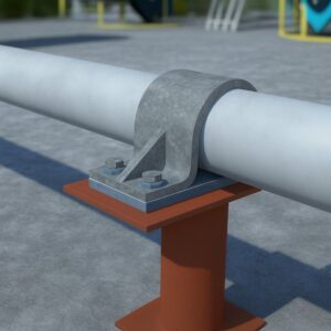 Vibratek Clamp designed to reduce a pipe's system vibration and reducing and mimizing the corrosion process and preventing leaks or other failures, with pipe.